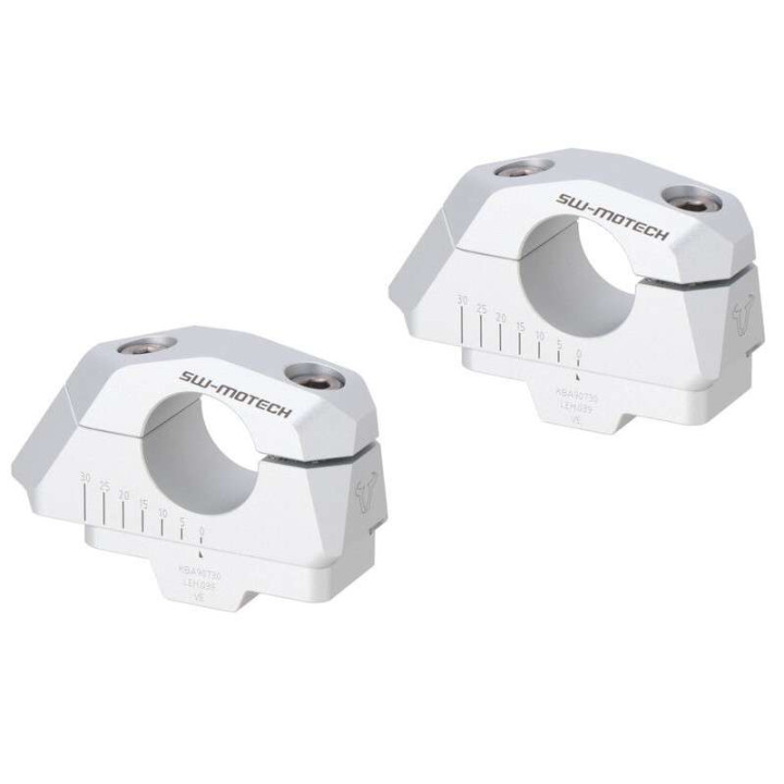 Rehausseur avec déport SW-Motech 28mm Gris BMW F850GS/Adventure (LEH.00.039.31100/S)