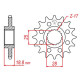 Pignon JT 17 dents pas 525 type 704