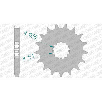 Pignon AFAM 17 dents pas 530 type 88800 Triumph 750 Daytona