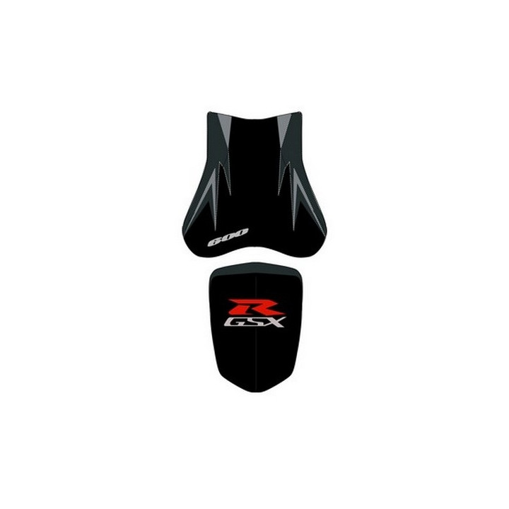 Housse de selle Bagster (2201G) Noir/Noir Mat/Anthracite/Gris Clair/Lettres Grises Suzuki GSX600R 08