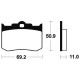 Plaquettes de frein racing carbone BENDIX MCR162