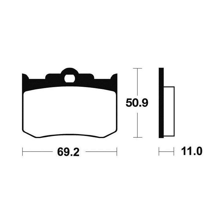 Plaquettes de frein racing carbone BENDIX MCR162
