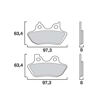 Plaquettes de frein moto sinter Brembo 07HD16SA