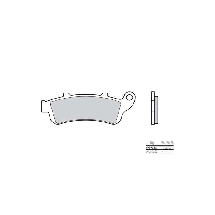 Plaquettes de frein sinter avant BREMBO 07072XS