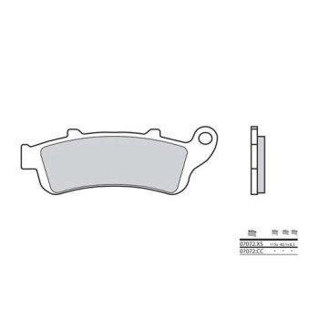 Plaquettes de frein sinter avant BREMBO 07072XS