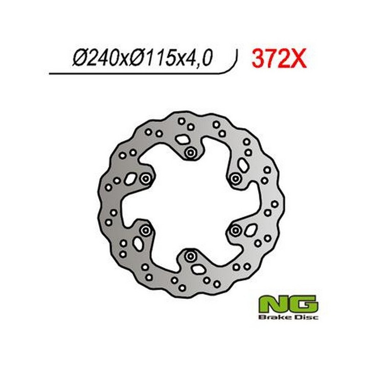 Disque de frein moto NG pétale fixe 240mm (réf. 372X)