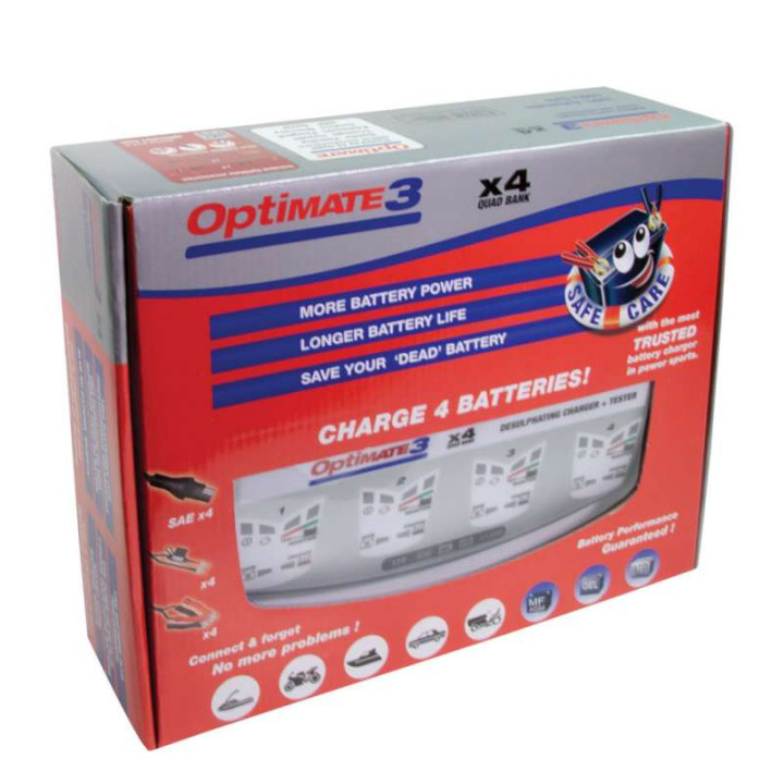 Chargeur de batterie Tecmate OPTIMATE 3x4 12V 2-50Ah
