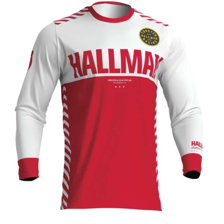 Thor HALLMAN DIFFER SLICE 2023 WHITE/RED motocross jersey
