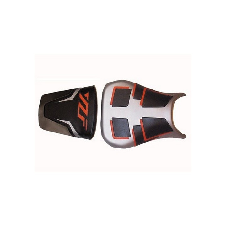 Housse de selle Bagster (2104C) Argent/Anthracite/Orange/Lettres Orange Yamaha YZF-R6 99