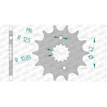Pignon AFAM 14 dents pas 520 type 22304 Suzuki RG 250 F