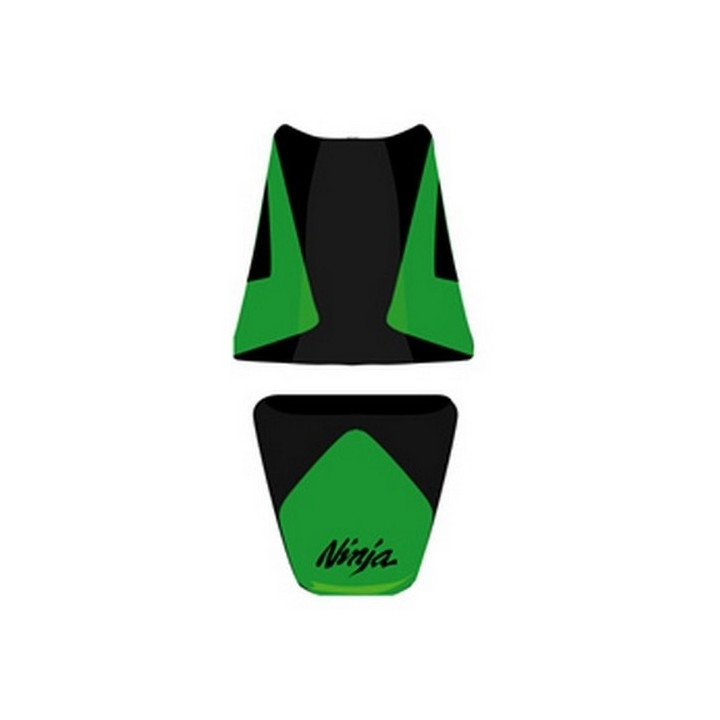 Saddle cover Bagster (2163A) Green/Black/Black Letters Kawasaki ZX6 R/RR 05-06