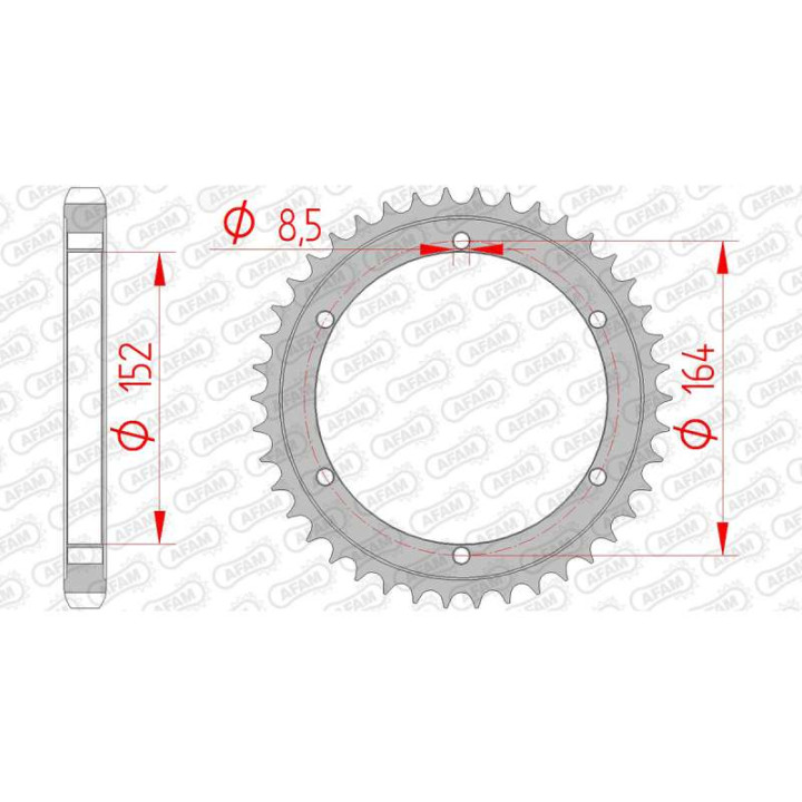 AFAM steel crown 42 teeth not 530 type 12503 Yamaha SR 500