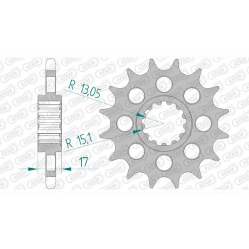 Pignon AFAM 15 dents pas 525 type 20615 Honda CBR929RR Fireblade