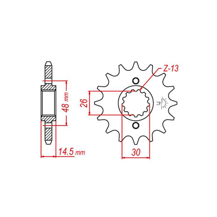 Pignon JT 17 dents pas 530 type 339