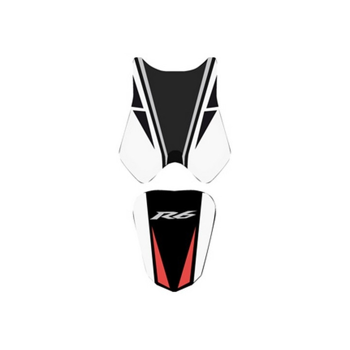 Housse de selle Bagster (2203H) Noir/Blanc/Rouge/Lettres Blanches Yamaha YZF-R6 10-11
