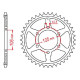 Steel sprocket JT 47 teeth pitch 525 type 2014