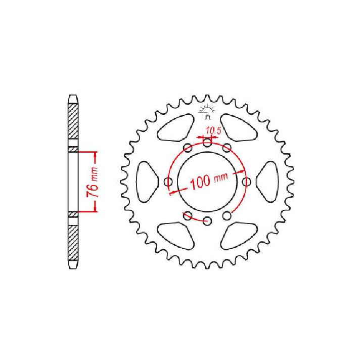 Steel crown JT 48 teeth not 520 type 1825