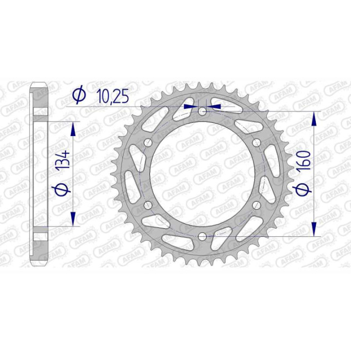 AFAM aluminium sprocket 45 teeth pitch 530 type 11616 Honda CBR1000RR Fireblade
