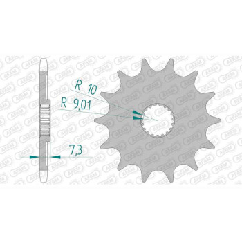 AFAM 13 teeth not 520 type 20206 HM-Honda CRE 125 R Enduro