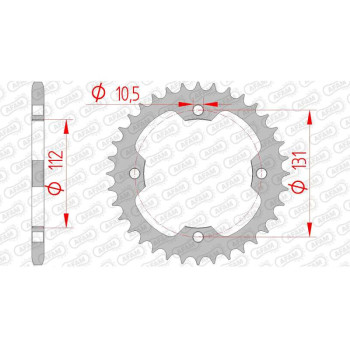AFAM steel crown 38 teeth not 520 type 74300 Kymco 250 Maxxer