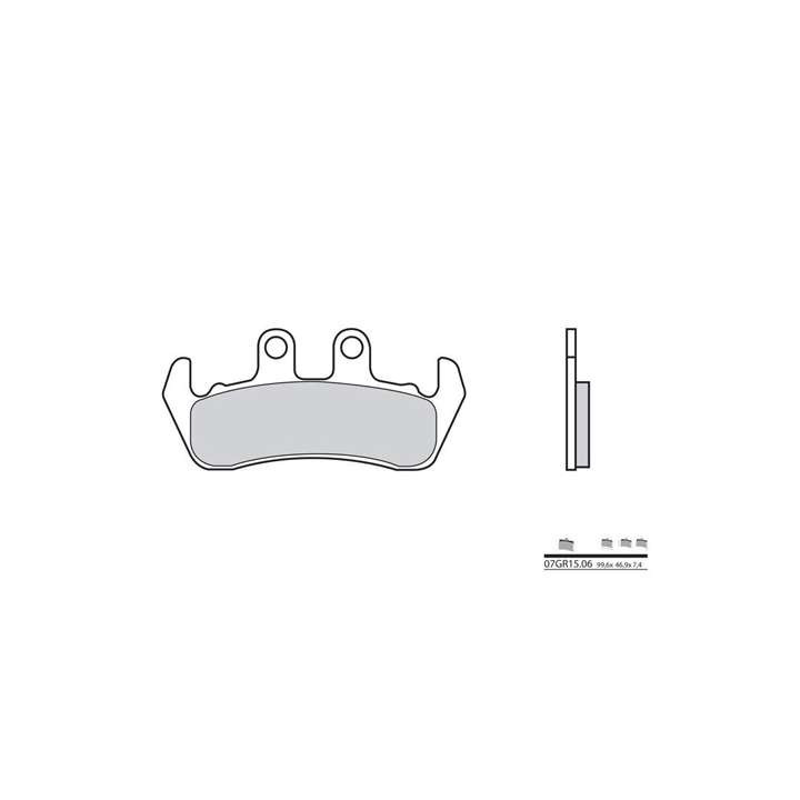 Plaquettes de frein organique BREMBO 07GR1506