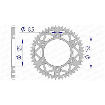 Couronne alu AFAM 50 dents pas 520 type 39300 Beta RR 250 2T Enduro Couronne alu AFAM 50 dents pas 520 type 39300 Beta RR 250 2T Enduro