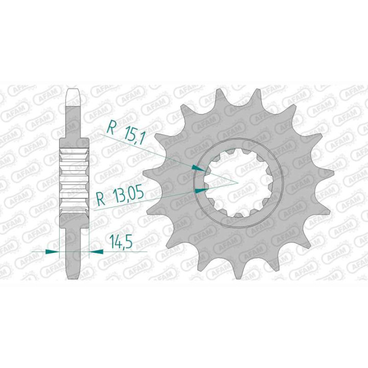 Pignon AFAM 15 dents pas 525 type 20611 Honda CB750 F2 SEVEN FIF