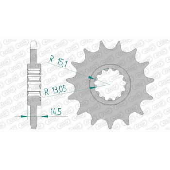 Pignon AFAM 15 dents pas 525 type 20611 Honda CB750 F2 SEVEN FIF