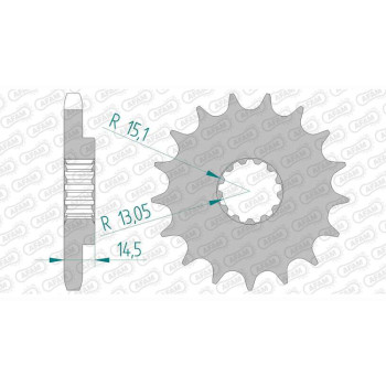 Pignon AFAM 18 dents pas 530 type 20801 Honda CBX 1000