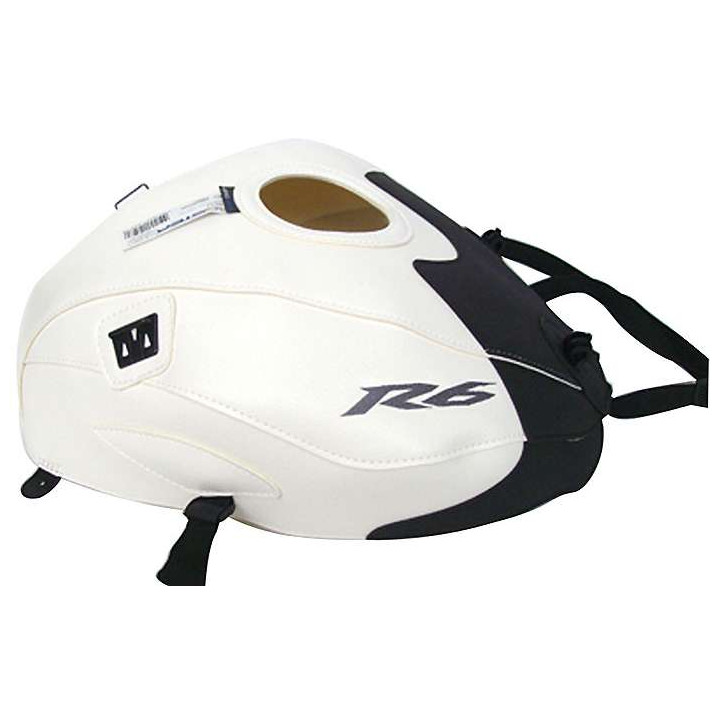 Tapis de réservoir Bagster blanc/noir mat (1553J) Yamaha YZF-R6