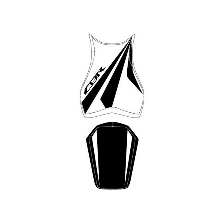 Saddle cover Bagster (2198B) White/Black/Black Letters Honda CBR1000RR 08-09