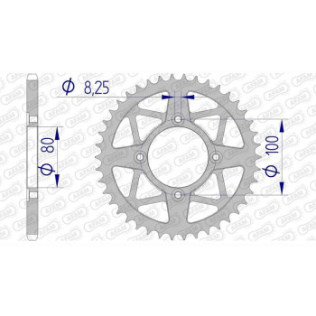 Couronne alu AFAM 41 dents pas 520 type 93320 Beta Evo 125 Couronne alu AFAM 41 dents pas 520 type 93320 Beta Evo 125