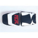 Housse de selle Bagster (2012D) Marine/Blanc/Lettres Coquelicot Yamaha FZR600 94-95