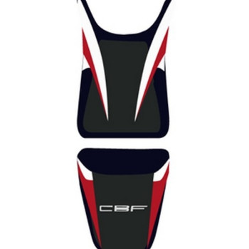 Housse de selle Bagster (2205G) Blanc/Noir/Lettres Blanches Honda CBF600 S 10-11 Housse de selle Bagster (2205G) Blanc/Noir/Lettres Blanches Honda CBF600 S 10-11