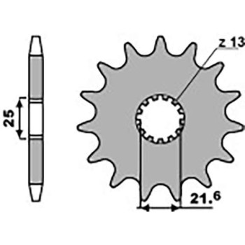 Pignon PBR 15 dents pas 530 type 566