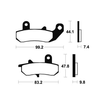 Plaquettes de frein moto métal fritté Bendix MR135