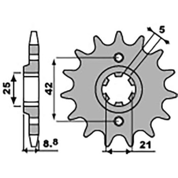 Pignon PBR 15 dents pas 520 type 507 Husqvarna WR360 Pignon PBR 15 dents pas 520 type 507 Husqvarna WR360