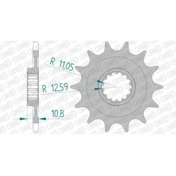 Pignon AFAM 16 dents pas 520 type 37400 Aprilia MXV 450