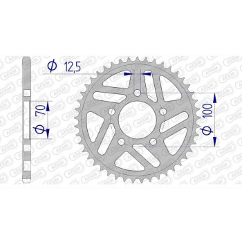 Couronne alu AFAM 40 dents pas 520 type 165803 BMW HP4 1000 Couronne alu AFAM 40 dents pas 520 type 165803 BMW HP4 1000