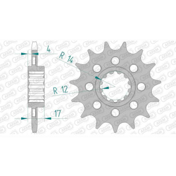 Pignon AFAM 15 dents pas 520 type 20511 Honda CBR 600 F
