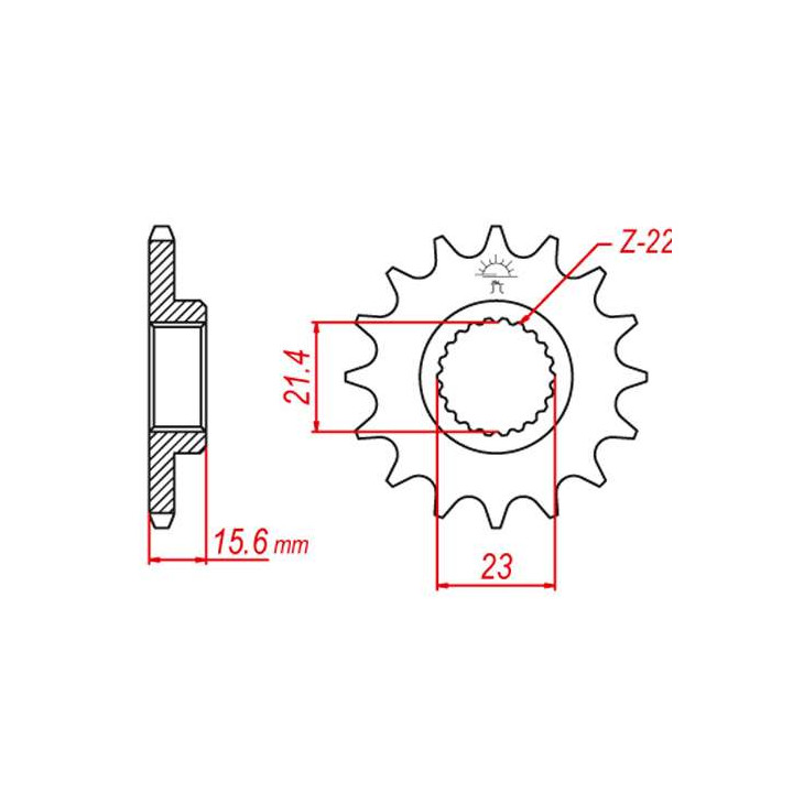 Pignon JT 14 teeth not 520 type 577