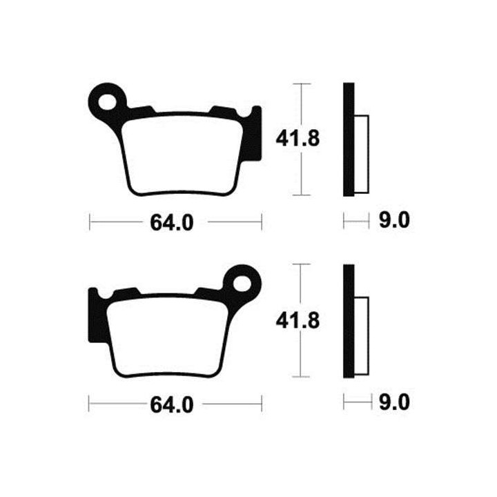 Plaquettes de frein moto racing Tecnium MOR291