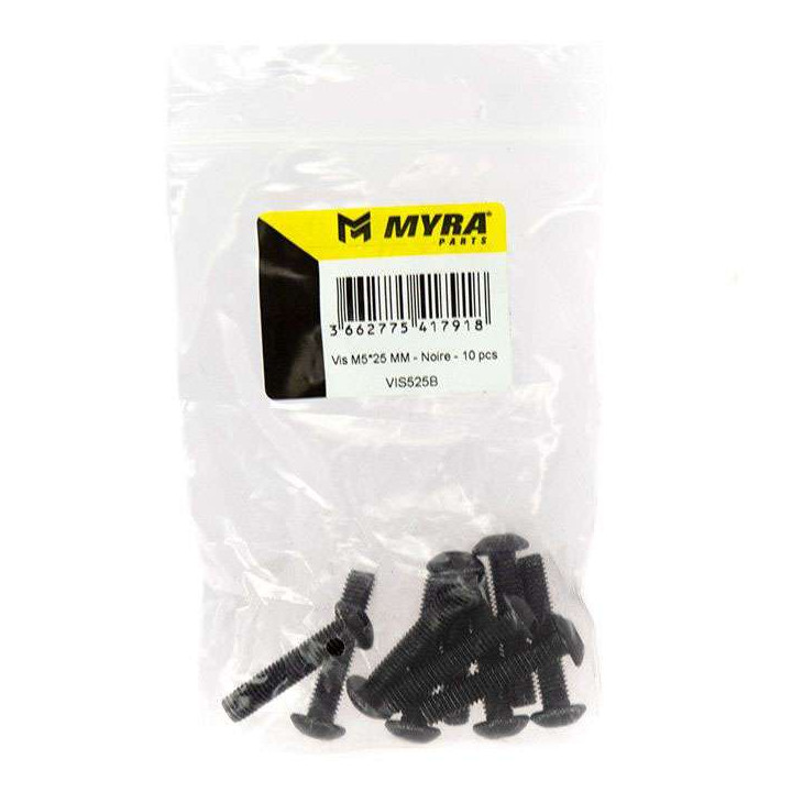 Vis BTR noir (x10) M5x25mm MYRA