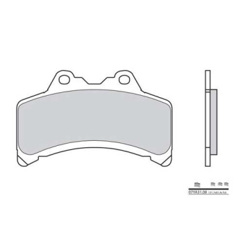 Plaquettes de frein organique BREMBO 07YA3108