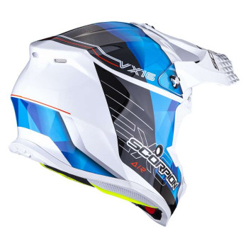 Casque cross Scorpion VX-16 EVO AIR GEM Blanc / Bleu