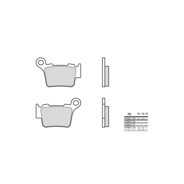 BREMBO organic brake pads 07BB275A