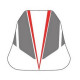Housse de selle Bagster (2119C) Blanc/Gris Clair/Rouge Honda VTR1000 SP2 02