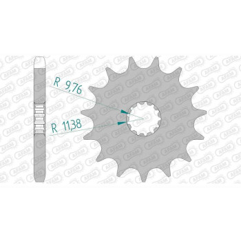 Pignon AFAM 15 dents pas 530 type 22403 Suzuki GSX 400 F