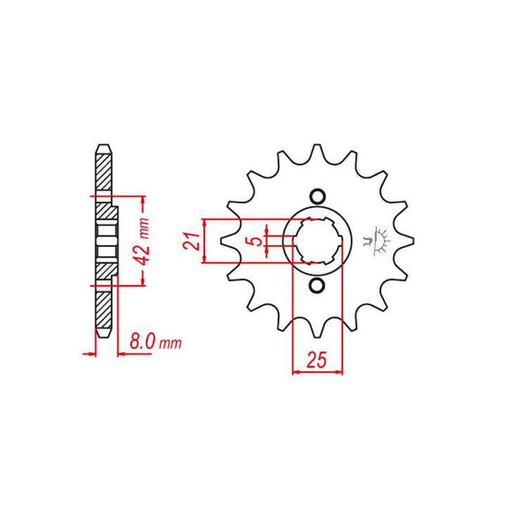 Sprocket JT 15 teeth pitch 520 type 575 Honda XT600 Sprocket JT 15 teeth pitch 520 type 575 Honda XT600