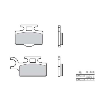 Plaquettes de frein sinter racing BREMBO 07KA27SX